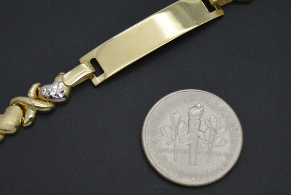 REAL 10k Gold Baby Bracelet ID Miami Cuban Link 5mm 6 Inch Kids SOLID – My  Elite Jeweler